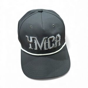 Men’s YMCA Embroidered Snapback Hat – Gray